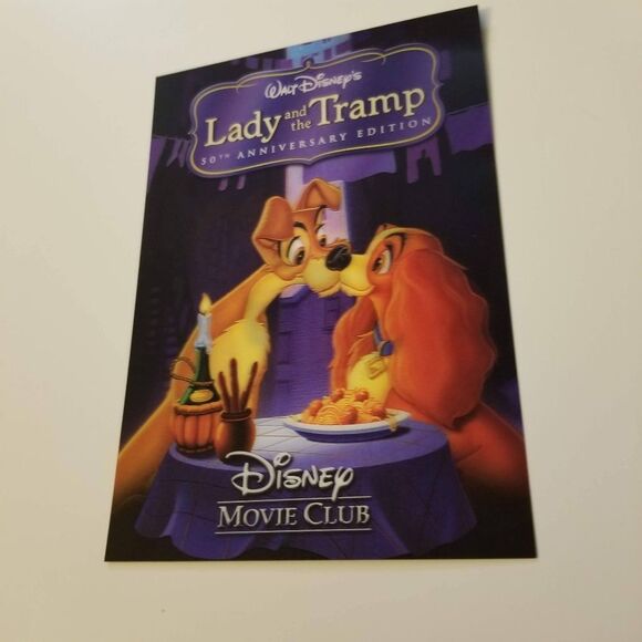 Disney Lady and the Tramp 50th Anniversary Lenticular Card Holgraphic Art Dogs - Picture 6 of 9